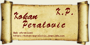 Kokan Peralović vizit kartica
